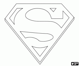 Omalovánka S pro Superman. Superman Emblem