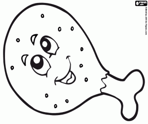 Omalovánka S úsměvem kuřecí stehna