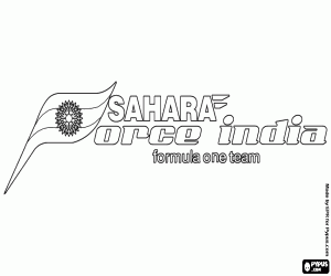 Omalovánka Sahara Force Indie F1 Team logo