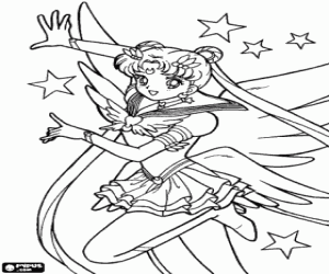 Omalovánka Sailor Moon je Serena Tsukino