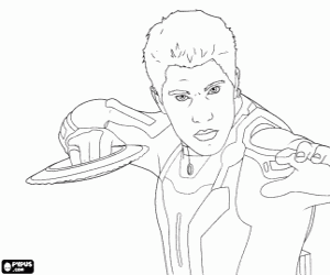 Omalovánka Sam Flynn a disk světla