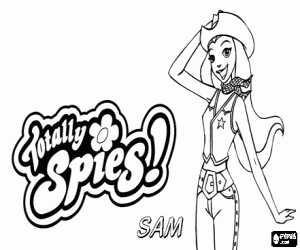 Omalovánka Samantha z Totally Spies