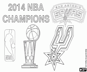 Omalovánka San Antonio Spurs Mistr NBA 2014