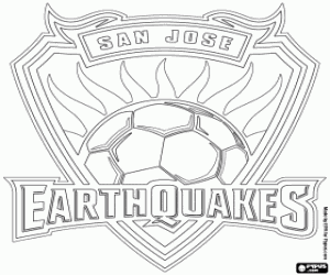 Omalovánka San Jose Earthquakes zemětřesení logo