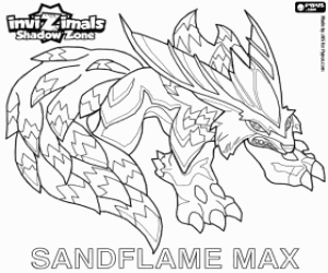 Omalovánka Sandflame Max, Invizimals Shadow Zone