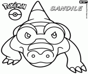 Omalovánka Sandile, Pokémon