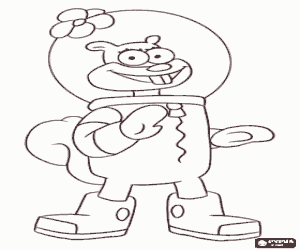Omalovánka Sandy Cheeks od SpongeBob
