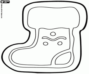 Omalovánka Santa Claus bota biscuit