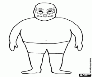 Omalovánka Santa Claus v létě