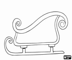 Omalovánka Saně na vánoční dárky