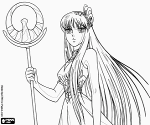 Omalovánka Saori Kido, Saint Seiya