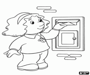 Omalovánka Sarah poslat dopis