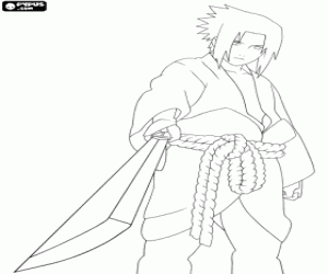 Omalovánka Sasuke Uchiha, ninja z Naruto