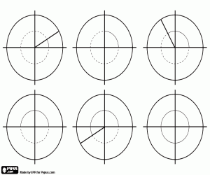 Omalovánka Schémata s 6 druhy úhlů