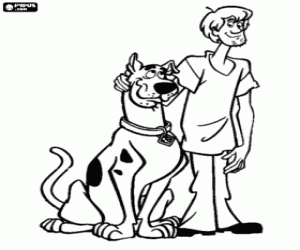 Omalovánka Scooby-Doo a Shaggy, dva přátelé