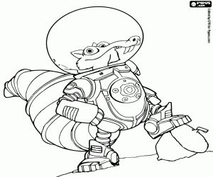 Omalovánka Scrat a jeho žalud na planetě