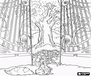 Omalovánka Scrat a žaludy