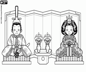 Omalovánka Scéna z japonské tradice