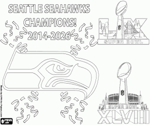 Omalovánka Seattle Seahawks, Super Bowl 2026