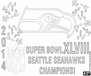 Omalovánka Seattle Seahawks, SuperBowl 2014