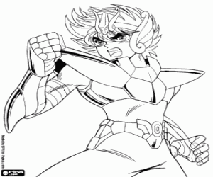 Omalovánka Seiya ze souhvězdí Pegas