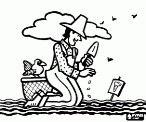 Omalovánka Setí času v zeleninové zahradě