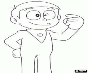 Omalovánka Sewashi, postava z Doraemon