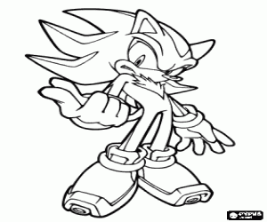 Omalovánka Shadow, postava z Sonic
