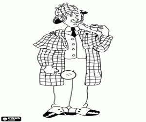 Omalovánka Sherlock Holmes se tabák potrubí
