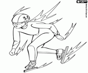 Omalovánka Short track, rychlobruslení na krátké dráze