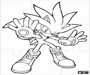 Omalovánka Silver the Hedgehog puzzle