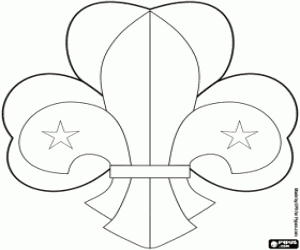 Omalovánka Skauting logo, fleur-de-lis