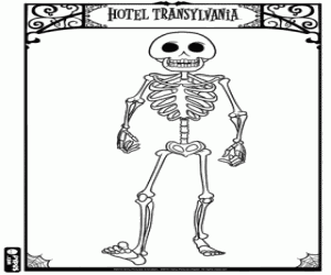 Omalovánka Skeleton na hotelu Transylvánie