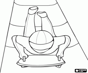 Omalovánka Skeleton, závody na ledě