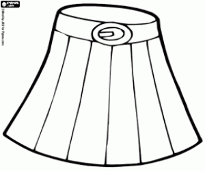 Omalovánka Skládaný sukně s páskem