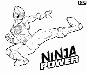 Omalovánka Skok Power Ranger ninja
