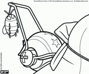 Omalovánka Skořápka šneka je Bílý Stín s hmyz