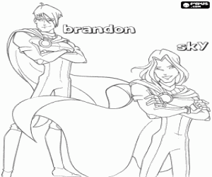 Omalovánka Sky a Brandon, Winx Club