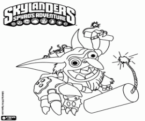 Omalovánka Skylander boomu s dynamitem