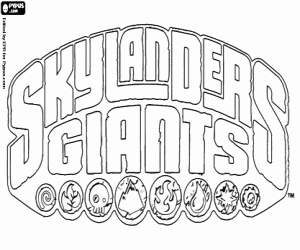 Omalovánka Skylanders Giants logo