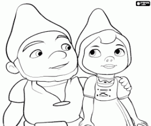 Omalovánka Skřítci Gnomeo a Julie