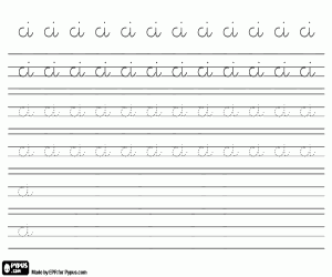 Omalovánka Slabika CI napsat