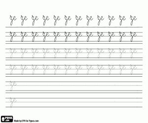 Omalovánka Slabika ZE psát