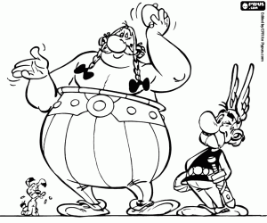 Omalovánka Slavné postavy Asterix a Obelix