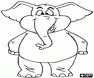 Omalovánka Slon na zadní nohy