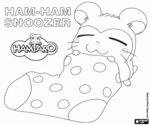 Omalovánka Snoozer, ospalý Ham-Ham