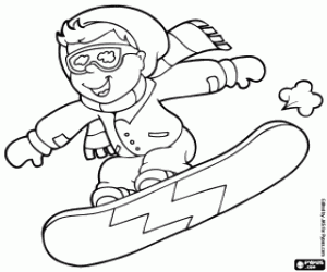 Omalovánka Snowboarder