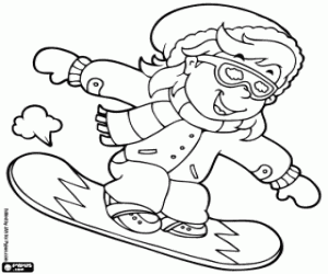 Omalovánka Snowboarding