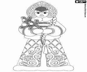 Omalovánka Sněguročka, Slovanská tradice