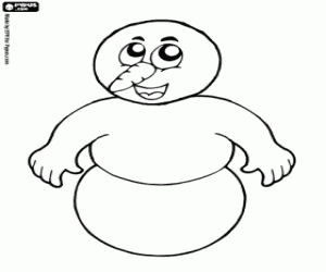 Omalovánka Sněhulák, šaty do hry